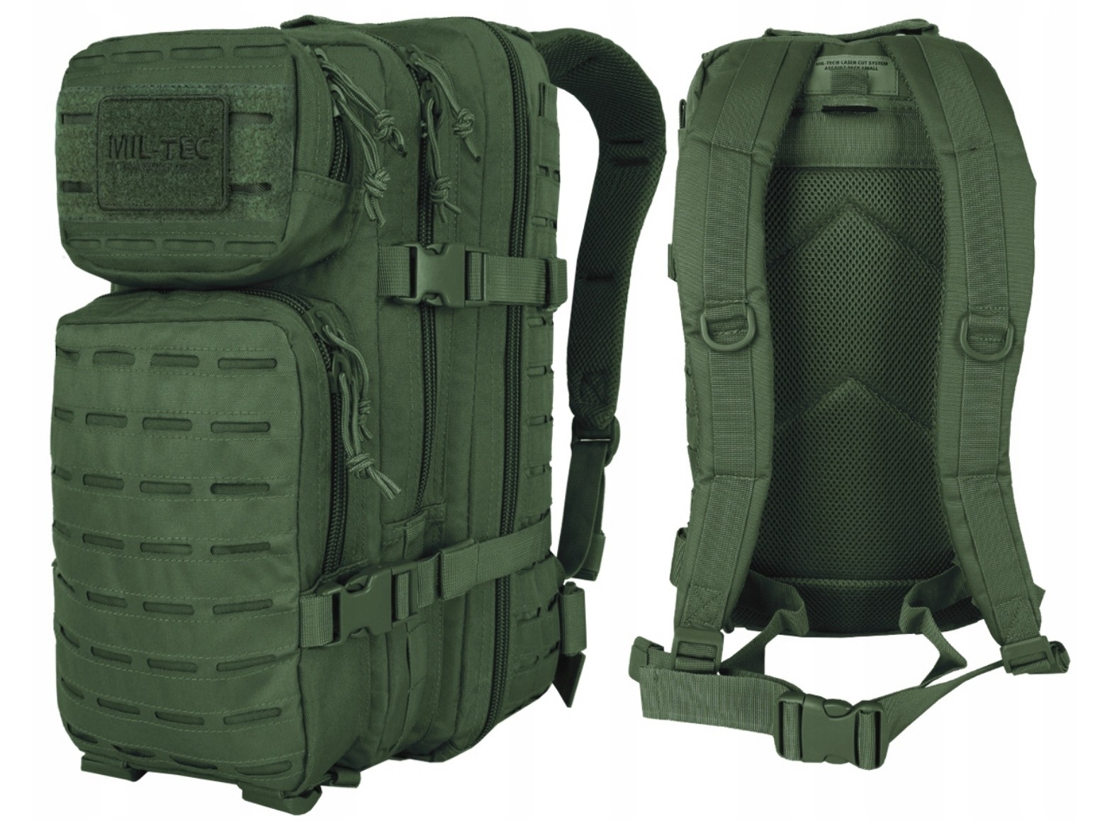 Mil-Tec Assault Pack Laser Cut Small 20 L - Olive: Taktický Batoh s Mnohými Vlastnosťami